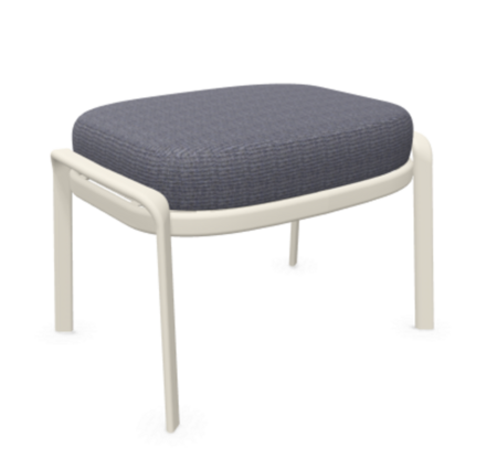 Emu Carousel Sitzpouf - 23 Mattweiß - 700/14 Dunkelgrau