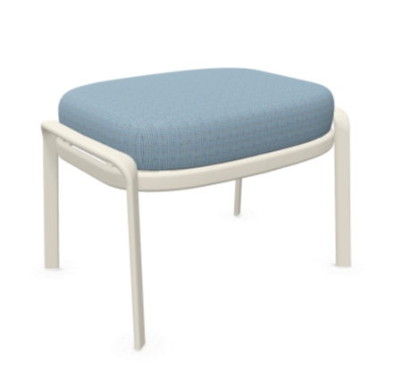 Emu Carousel Sitzpouf - 23 Mattweiß - 900/02 Meerblau