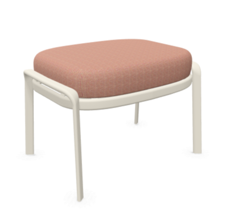 Emu Carousel Sitzpouf - 23 Mattweiß - 900/13 Lachsfarben