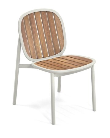 EMU Twins Stuhl Alu-Teak 6040 - 23 Weiß