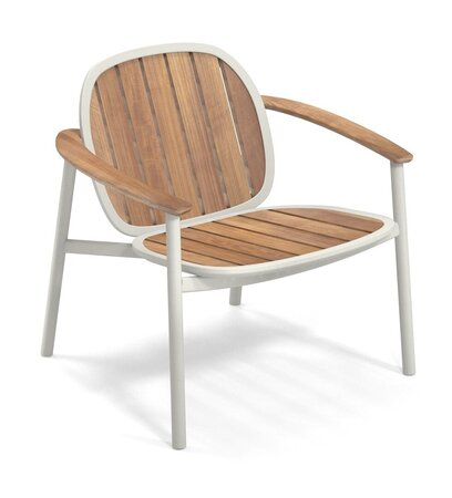 EMU Twins Loungesessel Alu-Teak 6042 - 23 Weiß