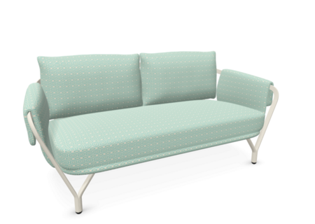 EMU 9046 Angel - 2-Sitzer Sofa - 23 Weiss - 600/02 Hexagon