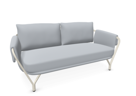 EMU 9046 Angel - 2-Sitzer Sofa - 23 Weiss - 600/16 Silberbirke