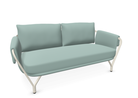 EMU 9046 Angel - 2-Sitzer Sofa - 23 Weiss - 600/17 Hellblau