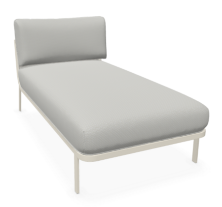 EMU 5037 Cabla - Chaiselongue ohne Armlehnen - 23 Weiss