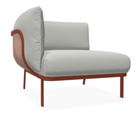 EMU 5039 Cabla - Loungesessel mit linke Armlehne - 26 Roter Ahorn