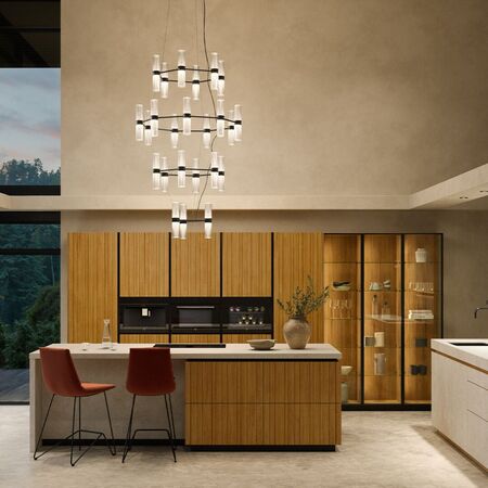 Artemide Pendelleuchte Zephyr Chandelier von Artemide  Schwarz-