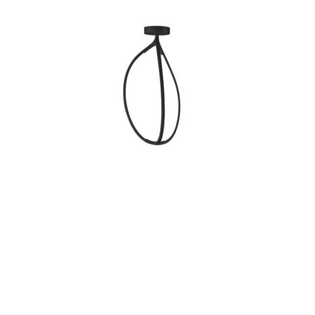 Artemide Deckenleuchte Arrival von Artemide Matt schwarz, H: 70 cm