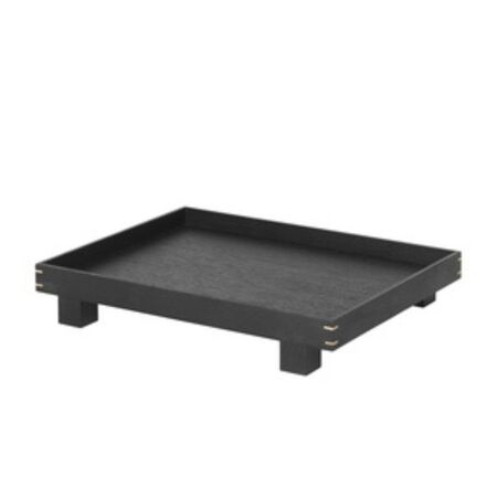 Ferm Living Holztablett Bon Wooden Von Ferm Living Small , Schwarz lackierte Eiche
