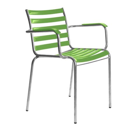 Manufakt Stuhlmodell 14/a mit Armlehnen von Bättig  Hellgrün - NCS S 2060 - G30Y