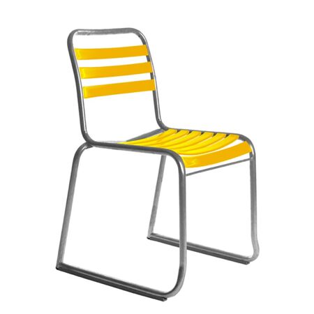 Manufakt Stuhlmodell 11 Kufen von Bättig Gelb - RAL 1023, Chouchin 1 LED h. 10 m