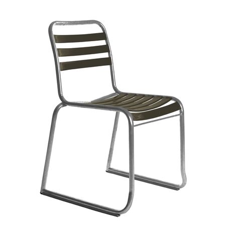 Manufakt Stuhlmodell 11 Kufen von Bättig Grauoliv - RAL 6006, Chouchin 1 LED h. 10 m