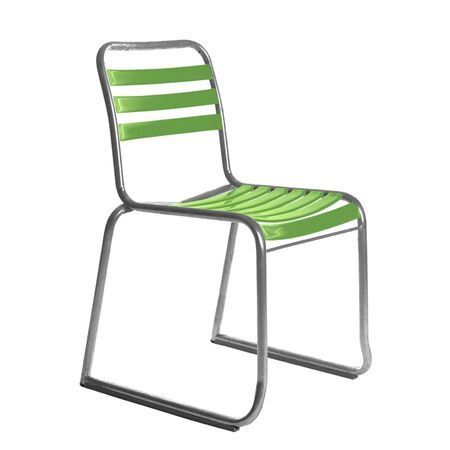 Manufakt Stuhlmodell 11 Kufen von Bättig Hellgrün - NCS S 2060 - G30Y, Chouchin 1 LED h. 10 m