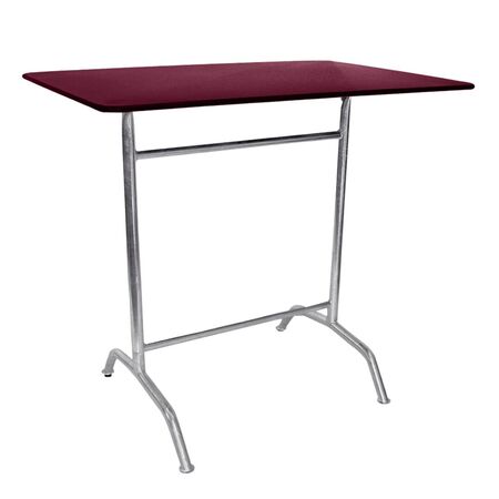 Manufakt Bättig Stehtisch Rechteckig 120 x 70 cm, RAL 4004 Bordeauxviolett