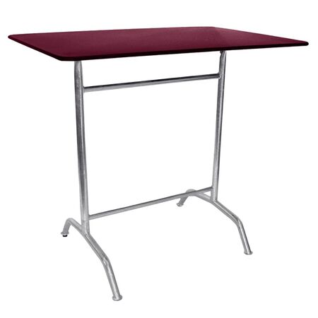 Manufakt Bättig Stehtisch Rechteckig 120 x 80 cm, RAL 4004 Bordeauxviolett