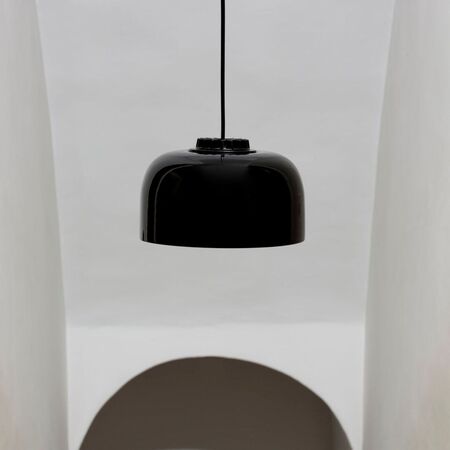 Santa & Cole Pendelleuchte HeadLed Ceramic L von Santa & Cole  Hellrosa RAL 3015, Black