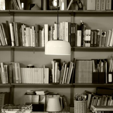 Santa & Cole Pendelleuchte HeadLed Ceramic L von Santa & Cole  Hellrosa RAL 3015, White