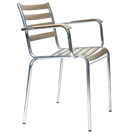 Manufakt Stuhl mit Armlehnen Modell 710a von Bättig Beige