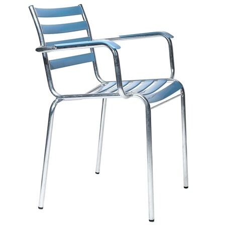 Manufakt Stuhl mit Armlehnen Modell 710a von Bättig Hellblau 