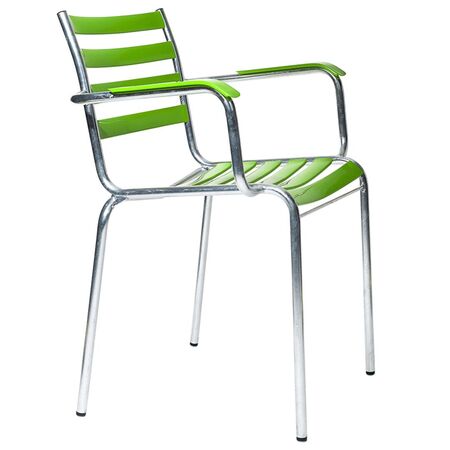 Manufakt Stuhl mit Armlehnen Modell 710a von Bättig Hellgrün 