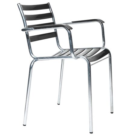 Manufakt Stuhl mit Armlehnen Modell 710a von Bättig Schwarz 