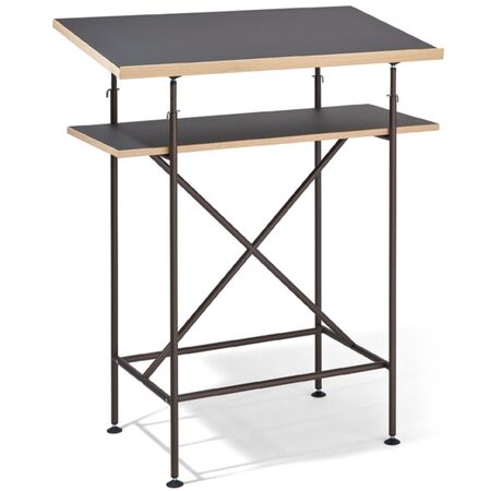 Richard Lampert  Milla Stehpult Tischplatten von Richard Lampert Linoleum Charcoal 4166, B: 100 cm / T: 60 - 45 cm