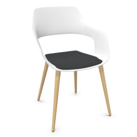 Wilkhahn Bürostuhl Occo 222/21 von Wilkhahn Weiss, Anthrazit 01, Eiche natur geölt