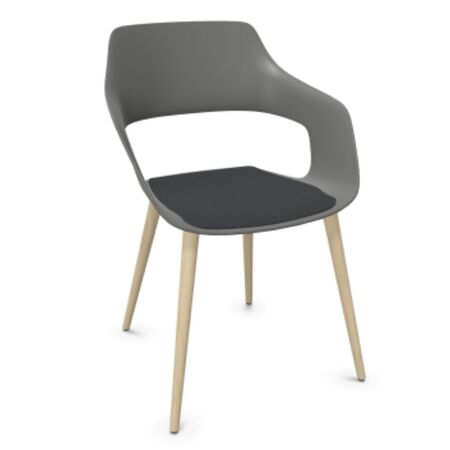 Wilkhahn Bürostuhl Occo 222/21 von Wilkhahn Grau, Anthrazit 01, Eiche weiss geölt