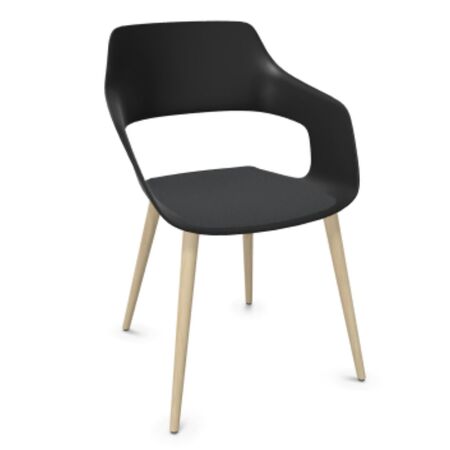 Wilkhahn Bürostuhl Occo 222/21 von Wilkhahn Schwarz, Anthrazit 01, Eiche weiss geölt