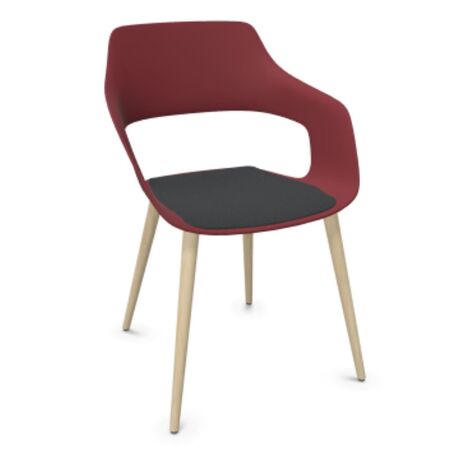 Wilkhahn Bürostuhl Occo 222/21 von Wilkhahn Sienarot, Anthrazit 01, Eiche weiss geölt