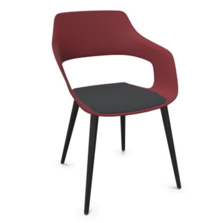 Wilkhahn Bürostuhl Occo 222/21 von Wilkhahn Sienarot, Anthrazit 01, Eiche schwarz lackiert