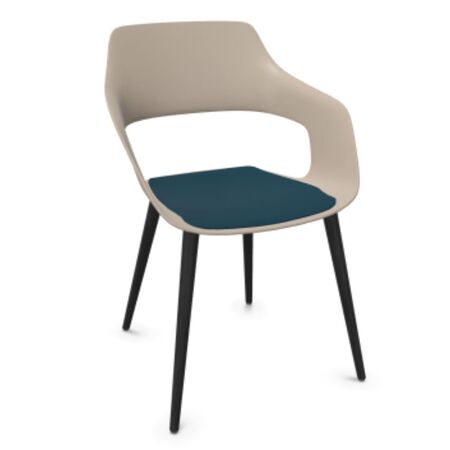 Wilkhahn Bürostuhl Occo 222/21 von Wilkhahn Graubeige, Deep water 39, Eiche schwarz lackiert