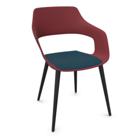 Wilkhahn Bürostuhl Occo 222/21 von Wilkhahn Sienarot, Deep water 39, Eiche schwarz lackiert