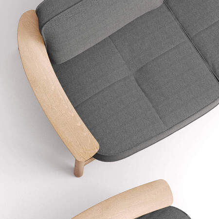 Twins Sofa 3-Sitzer -Teakholz von Emu