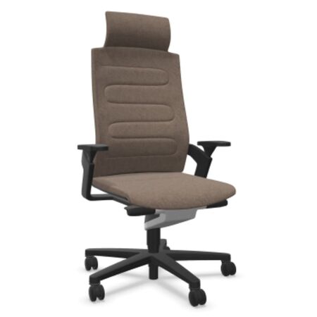 Wilkhahn Drehstuhl ON 175/73 von Wilkhahn Kunststoff schwarz, 60/86 Beige meliert, Ohne, Weich, für harte Böden