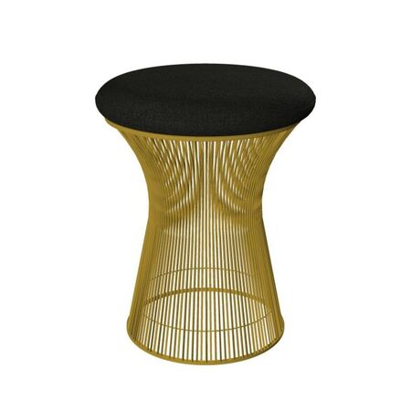 Knoll International Hocker Platner von Knoll International   Hallingdal 173H Dark Grey , 18k Gold überzogen