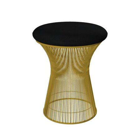 Knoll International Hocker Platner von Knoll International   Hallingdal 190H Black , 18k Gold überzogen