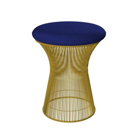 Knoll International Hocker Platner von Knoll International   Hallingdal 753H Navy Blue , 18k Gold überzogen
