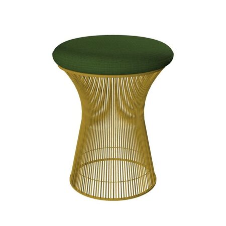 Knoll International Hocker Platner von Knoll International  Hallingdal 960H Bright Green , 18k Gold überzogen