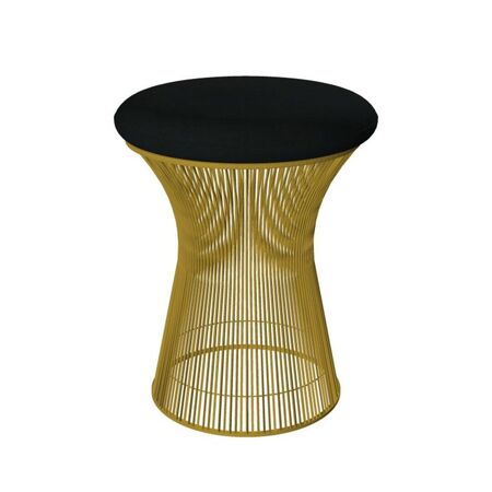 Knoll International Hocker Platner von Knoll International   Tonus 128T Black, 18k Gold überzogen