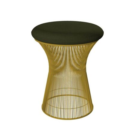 Knoll International Hocker Platner von Knoll International   Tonus 131T Dark Olive , 18k Gold überzogen
