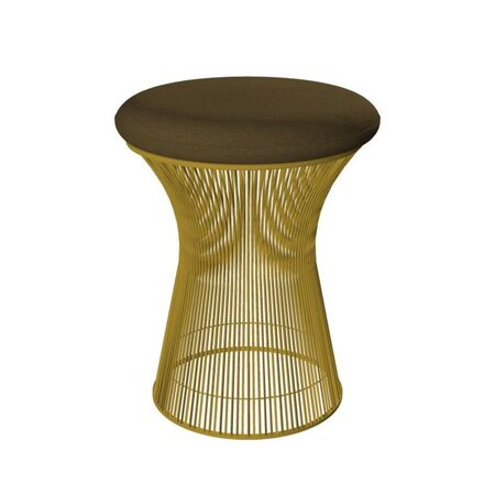 Knoll International Hocker Platner von Knoll International   Tonus 209T Musk Green, 18k Gold überzogen