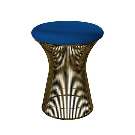 Knoll International Hocker Platner von Knoll International   Tonus 129T Bright Azure , Metallische Bronze
