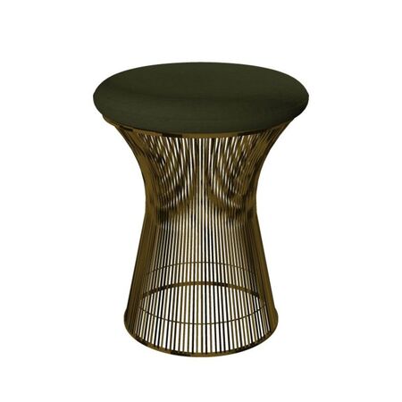 Knoll International Hocker Platner von Knoll International   Tonus 131T Dark Olive , Metallische Bronze