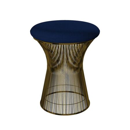 Knoll International Hocker Platner von Knoll International   Tonus 210T Navy Blue , Metallische Bronze