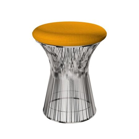 Knoll International Hocker Platner von Knoll International   Tonus 124T Yellow, Poliertes Nickel