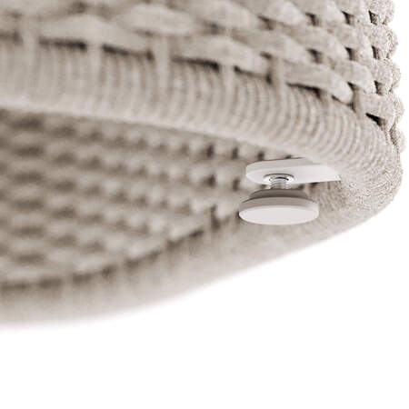 Emu Carousel Tisch rechteckig niedriger - 23 Weiss - Elfenbein Melange