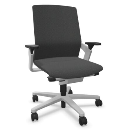 Wilkhahn Drehstuhl ON 174/7 von Wilkhahn Aluminium beschichtet﻿﻿﻿ , 60/1J Hellgrau meliert, Mit , Weich, für harte Böden