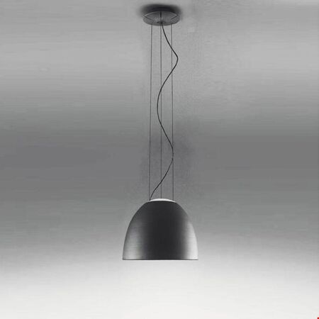 Artemide Pendelleuchte Nur Mini LED von Artemide  Hellrosa RAL 3015, Weiss / Weiss, inkl. LED, Anthrazit - grau-1