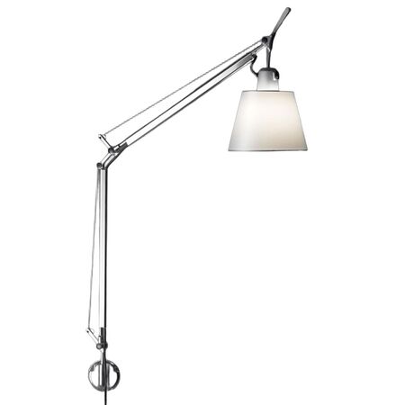 Artemide Body Tolomeo Basculante von Artemide Weiss / Weiss, Seidensatin
